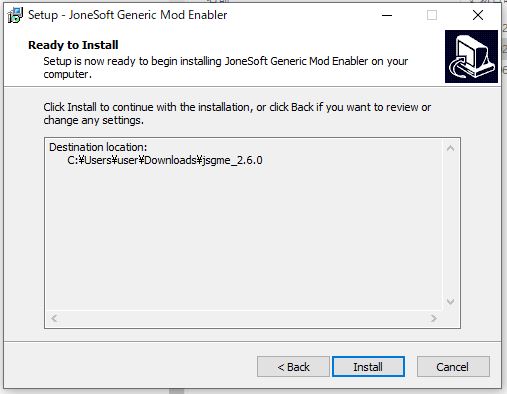 『Generic Mod Enabler (jsgme)』インストール方法／08